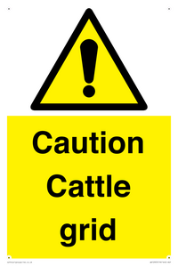 Caution Cattle grid